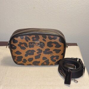 Coach Leopard Signature Jamie Camera Bag